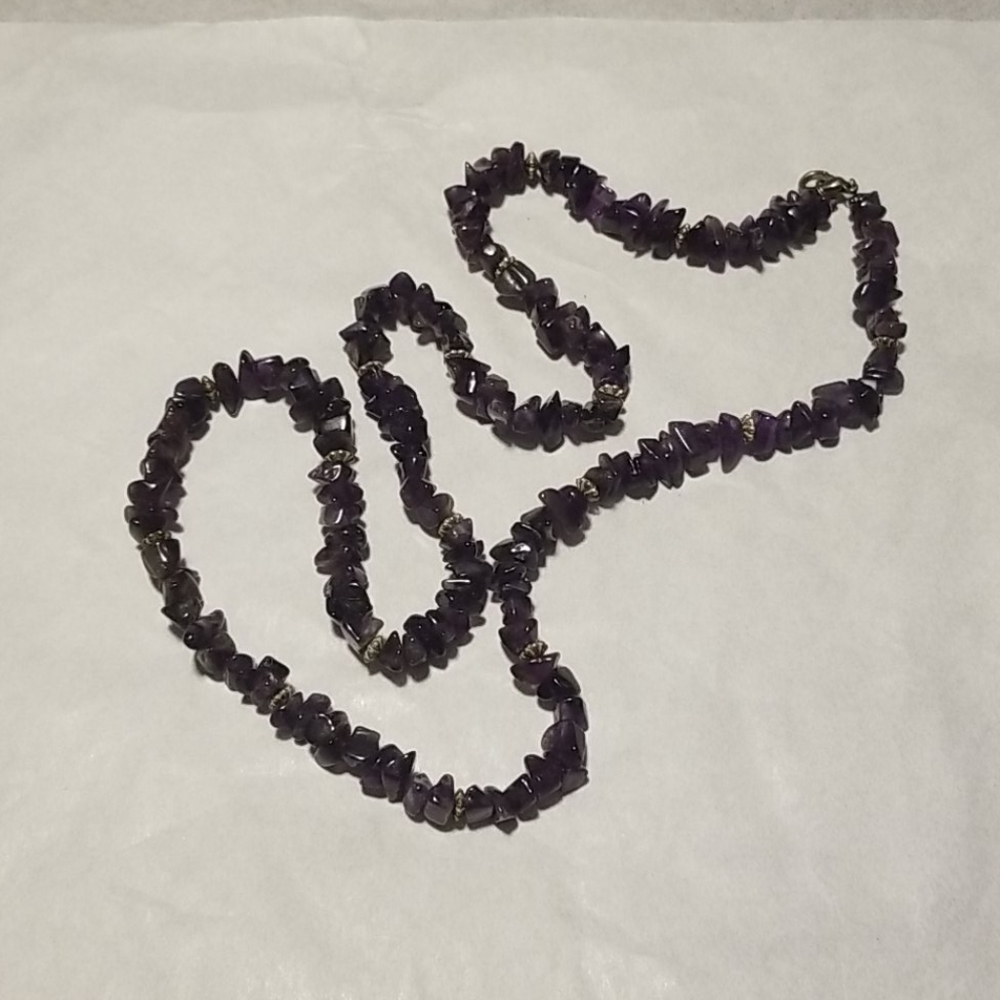 Amethyst Necklace 30"